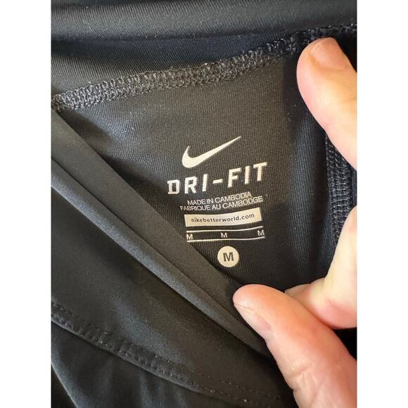 Nike Womens Dri-Fit Black Tennis Golf Pickleball Skort 7" Faux Wrap Size Medium - Picture 7 of 9